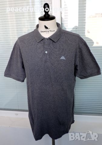 Kappa Men`s Casual Grey Polo T-Shirt Size L/XL -страхотна мъжка  тениска размер L/XL, снимка 7 - Тениски - 46295581