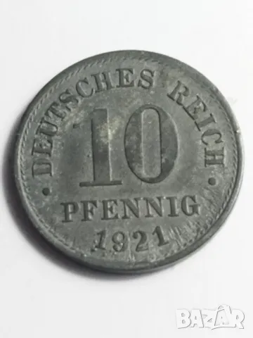 10 пфенига 1921г. Германия, снимка 1 - Нумизматика и бонистика - 48853873