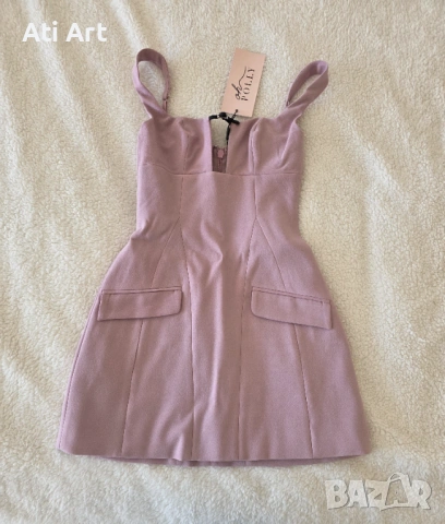 Чисто нова Oh Polly – Рокля с бюстие и структуриран силует (UK 4), снимка 3 - Рокли - 53665925