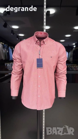 Мъжка Риза Tommy в Розово и Бяло