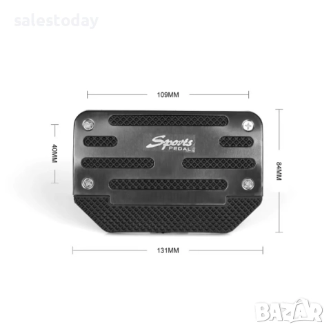 Алуминиеви подложки за педали, 2бр, Черни, Спортни подложки, снимка 3 - Аксесоари и консумативи - 52489968
