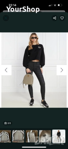 Чисто нова раница PINKO в сив цвят, снимка 2 - Раници - 54059281