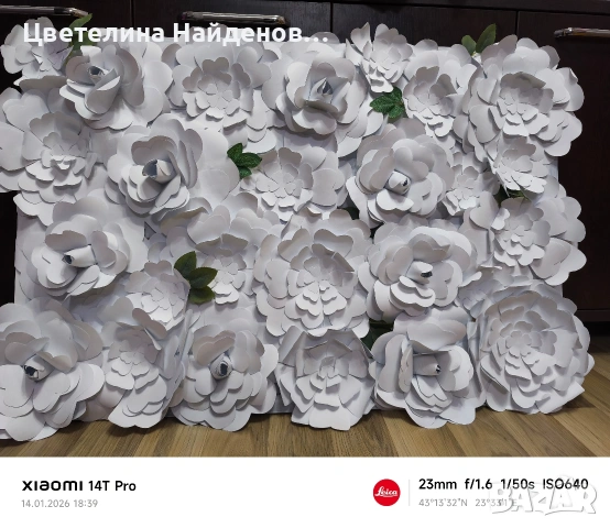  Декоративно пано от цветя , снимка 2 - Изкуствени цветя - 53099997
