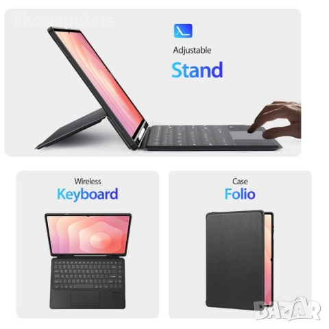 Клавиатура с калъф DUX DUCIS DK Series за Samsung Galaxy Tab S11 Ultra – Bluetooth 5.0, тъчпад и кож, снимка 5 - Резервни части за телефони - 52330855
