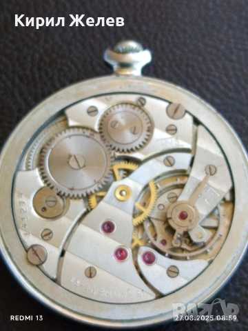 Стар джобен часовник МЪЛНИЯ СССР рядък за КОЛЕКЦИОНЕРИ 51058, снимка 10 - Антикварни и старинни предмети - 51503795