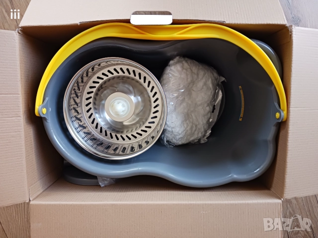 Нов комплект въртящ се моп с кофа Apex, снимка 4 - Мопове, кофи, четки и метли - 52506332