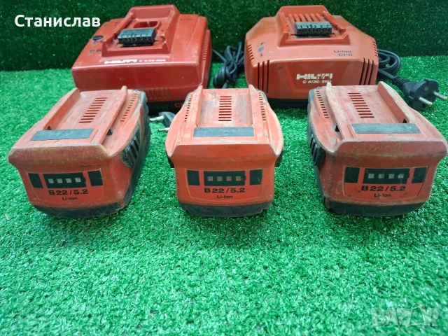 Батерии 5.2 ампера и зарядни на Hilti, снимка 3 - Други инструменти - 54130672