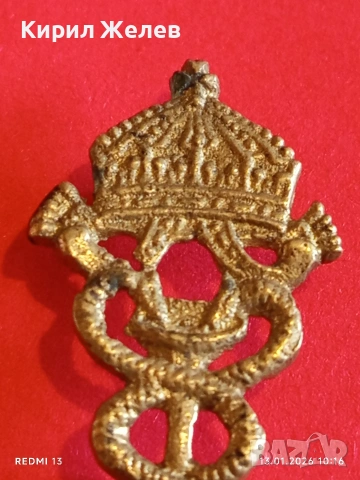 Бронзови кокарди за Лекари Първата световна воина Царство България 52821, снимка 3 - Антикварни и старинни предмети - 53082035