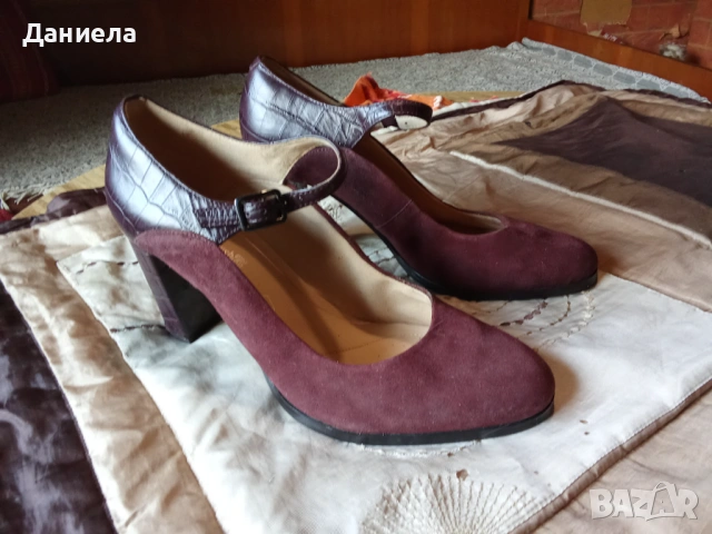 Продавам дамски официални, много елегантни обувки CLARKS, Естествена кожа, снимка 5 - Дамски обувки на ток - 53685760