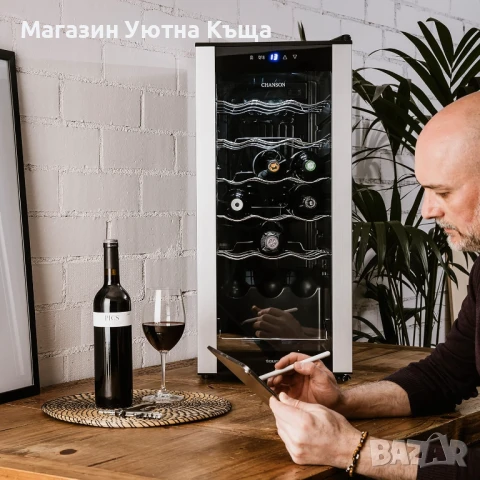 НОВ Охладител за вино с Гаранция Taurus WC18C Внос Германия, снимка 3 - Хладилници - 50885015