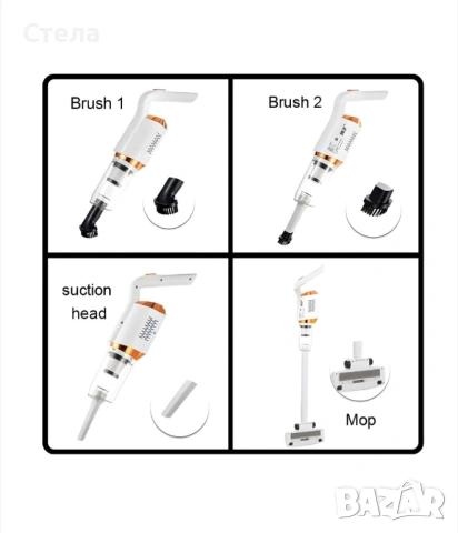 Безжична вертикална преносима прахосмукачка, снимка 2 - Прахосмукачки - 53837538