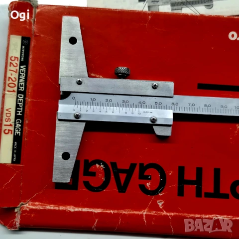 Дълбокомер MITUTOYO , снимка 3 - Шублери - 53515553