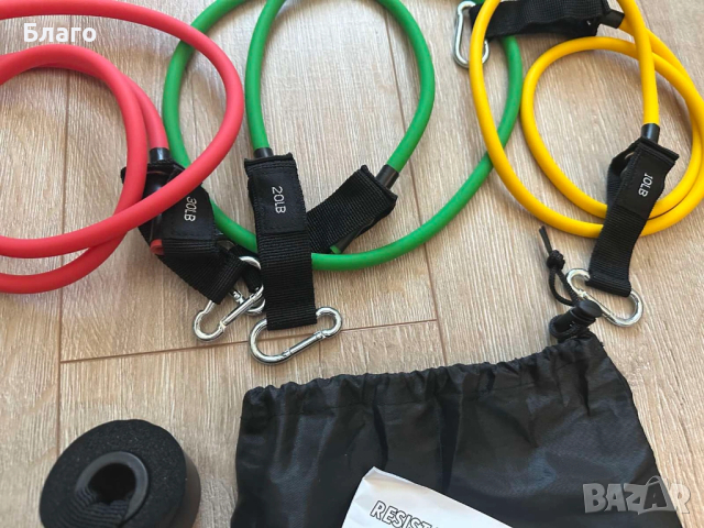 Комплект фитнес ластици за тренировка - 11 части на Armageddon, снимка 3 - Спортна екипировка - 53797968