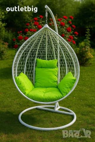 Градинска висяща люлка тип гнездо,яйце–Промоция!, снимка 5 - Градински мебели, декорация  - 52223851