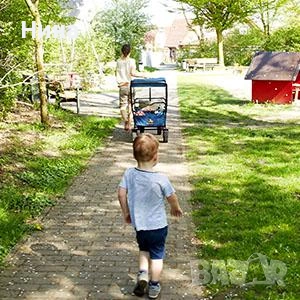 Сгъваема ръчна количка с покрив за къмпинг и плаж Pinolino Paco, снимка 6 - Къмпинг мебели - 53468115