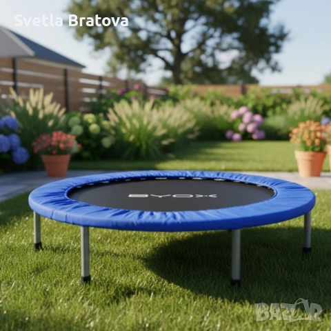 🎉 Батут без мрежа Byox 96 см / 101 см – розов и син (до 100 кг), снимка 7 - Други стоки за дома - 53529876