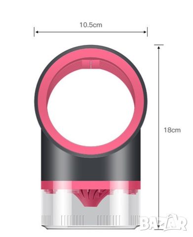 LED лампа против комари; Размер: 12,3 х 19,8 х 10, 8 см; Функция: Комарът попада в 360 градусово зав, снимка 8 - Други стоки за дома - 45841308