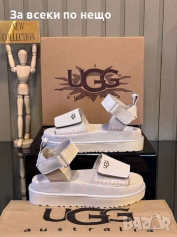 UGG Дамски Бежови Сандали ЮДЖИДЖИ Код E725, снимка 3 - Сандали - 51227459