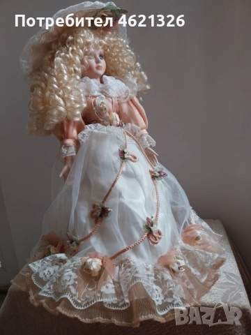 Винтидж френска порцеланова кукла от 80-те години, викториански стил, снимка 13 - Декорация за дома - 52043355