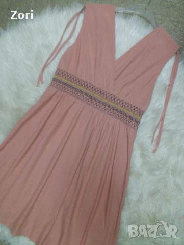 КРАСИВА спортно-елегантна розова рокля с регулираща се ширина на раменете, снимка 2 - Рокли - 45216858