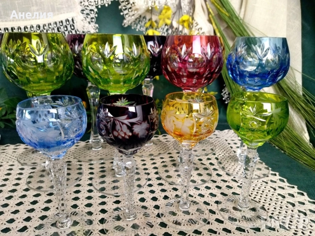 Кристални чаши за вино и ракия