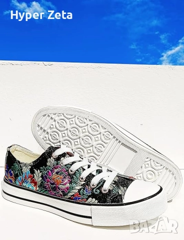 Дамски летни релефни тенис обувки, гуменки, платнени обувки, снимка 3 - Кецове - 52010624