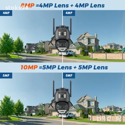 Промоция: Wifi камера с 2 сензора и висока резолюция + WiFi репитер на 2.4 GHz, снимка 6 - IP камери - 49455754