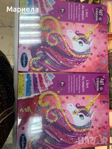 Творчески комплект с пайети "Еднорог", Sentosphere, 8+ години, снимка 3 - Други - 54190554