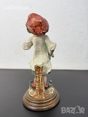 Италианска фигура на Джузепе Армани - „Пеещото момче“ №7959, снимка 6 - Колекции - 53838527