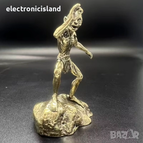 Фигура Голум Хобит Смеагол Ам-гъл Sméagol My precious, бронзова статуетка Скулптура, ръчна изработка, снимка 3 - Колекции - 54090408