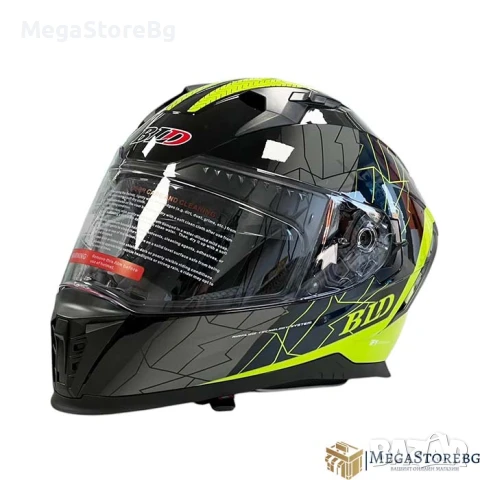 Каска с вградени слънчеви очила M69 - Размер S, M, L, XL - Черно/Зелено, снимка 6 - Аксесоари и консумативи - 50720431