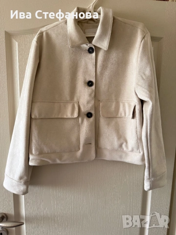 Ново пролетно есенно преходно яке сако  елегантно в крем бежов цвят , снимка 2 - Сака - 48091060