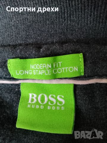 Сива блуза  с дълъг ръкав Hugo Boss (XL), снимка 5 - Тениски - 46226437