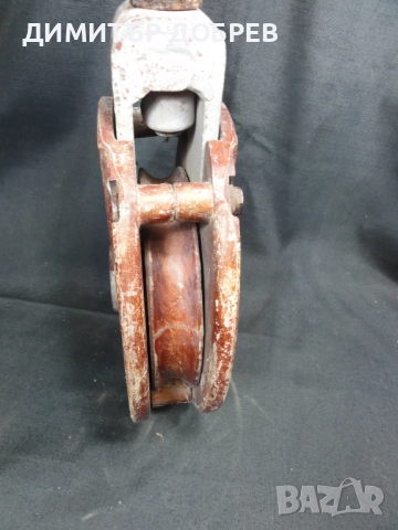 СТАРА РЕТРО КОРАБНА ТАКЕЛАЖНА МАКАРА РОЛКОВ БЛОК ЗА ВЪЖЕ ТЕКСТОЛИТ, снимка 6 - Антикварни и старинни предмети - 52249073