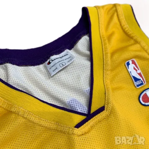 Оригинален мъжки потник Champion x Lakers x Kobe Bryant 24 | L размер, снимка 3 - Тениски - 46996774