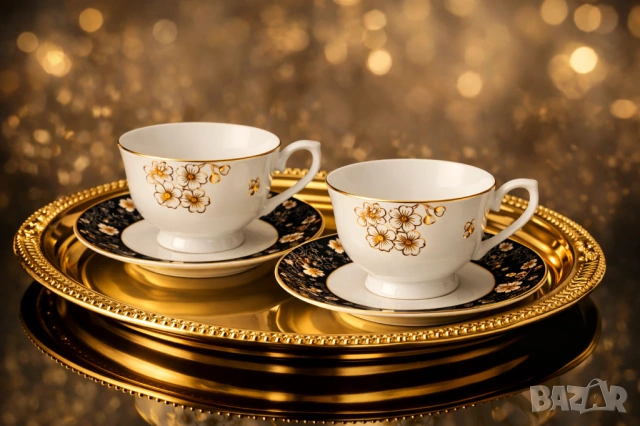 Чаши с цветя от костен порцелан за миялна машина, снимка 11 - Подаръци за жени - 24563758