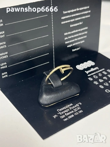 Златен пръстен 14К, снимка 3 - Пръстени - 53454814