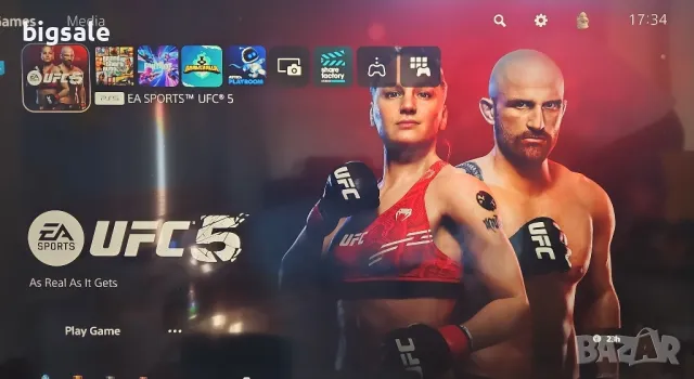 Playstation 5 UFC перфектна Плейстейшън конзола PS5 disc диск джойстик, снимка 2 - PlayStation конзоли - 39048899