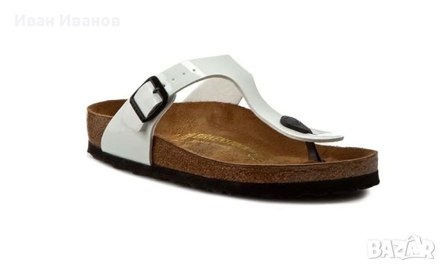 чехли Birkenstock Gizeh 0543761 Бял номер 38, снимка 7 - Чехли - 46542375