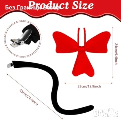 Нов Аксесоари костюм котка: лента уши, опашка, папийонка, парти косплей, снимка 2 - Други - 53646479