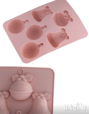 Два вида молдове за шоколадови Коледни топки , снимка 3 - Форми - 52072603