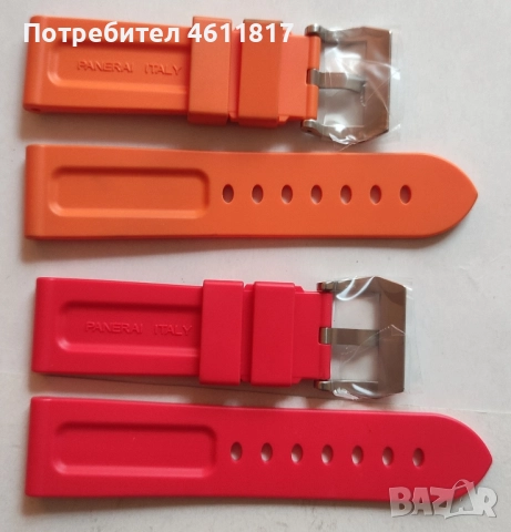 Силиконови каишки PANERAI 24мм, снимка 6 - Каишки за часовници - 52107514
