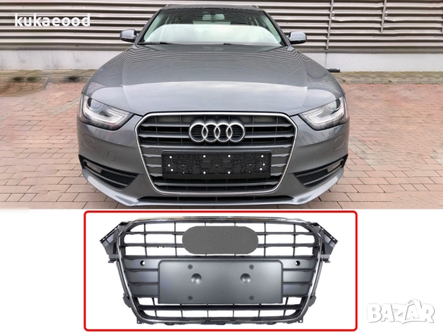 Предна решетка за Audi A4 B8 Facelift, снимка 3 - Части - 54067416