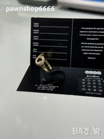 Златен пръстен 14К - 1,85 грама, снимка 6 - Пръстени - 54291451