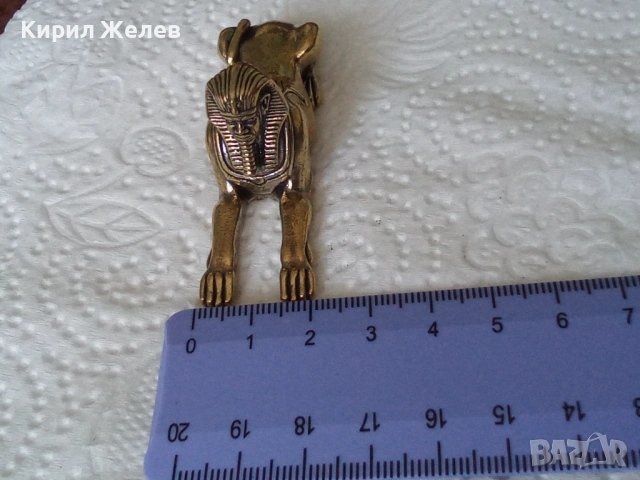 Малка бронзова фигурка на сфинкс 54253, снимка 4 - Колекции - 53752528