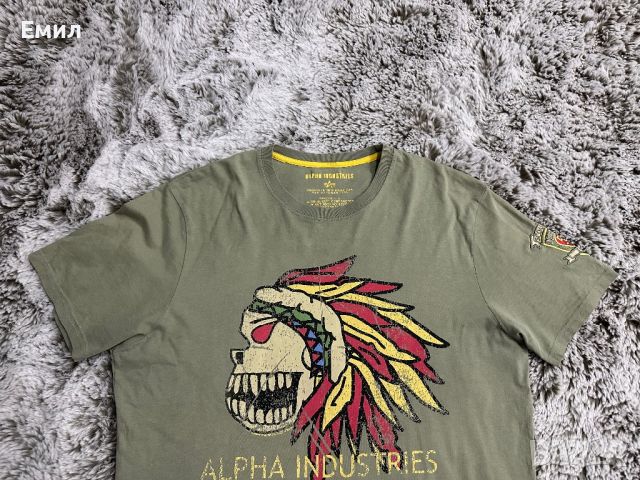 Мъжка тениска Alpha Industries, Размер XL, снимка 2 - Тениски - 46381875