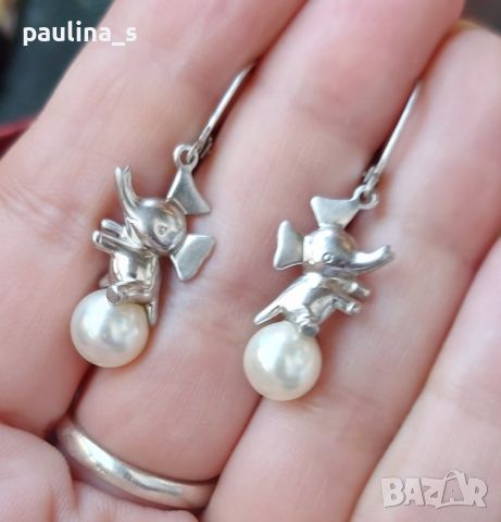 Сребърни обеци с перли "Акоя" / Akoya pearls, снимка 2 - Обеци - 46286709