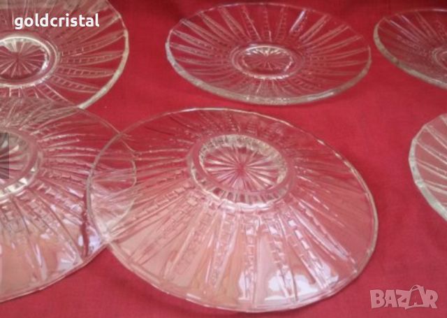  кристални десертни чинии  , снимка 3 - Антикварни и старинни предмети - 19008491