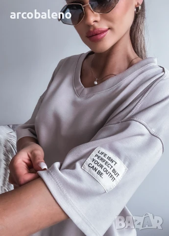 Дамски летен комплект / блуза + шорти, снимка 3 - Комплекти - 50609835