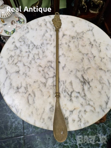 Чудесна антикварна английска бронзова обувалка , снимка 3 - Антикварни и старинни предмети - 50893629